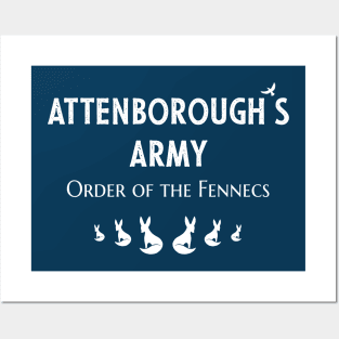 Attenborough’s Army: Order of the Fennecs - Dark Blue Posters and Art